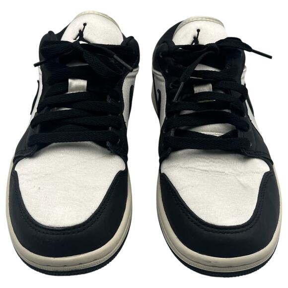 Nike Womens Air Jordan 1 Low SE Vintage Panda Sneakers Shoes Black White Size 7 - Picture 3 of 8